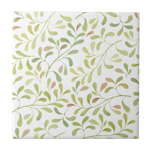 Lagen met een zachte lente op witte keramische Teg Tegeltje (Voorkant)