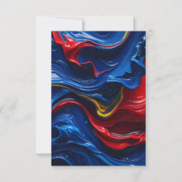 Lagen op lagen verf bedankkaart