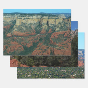 Lagen rode rotsen in Sedona Arizona Inpakpapier Vel