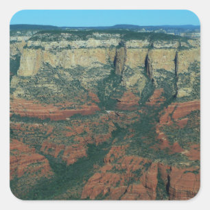Lagen rode rotsen in Sedona Arizona Vierkante Sticker