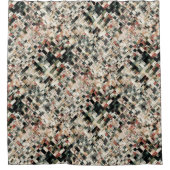 Lagen van aardbeentonen douchegordijn (Voorkant)