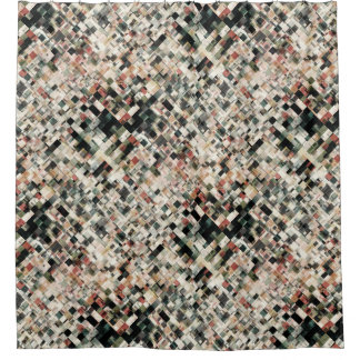 Lagen van aardbeentonen douchegordijn