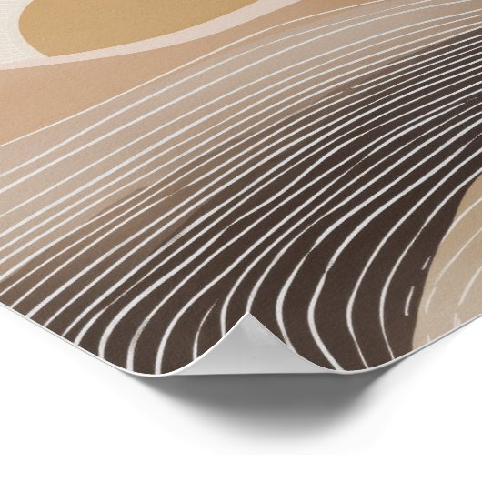 Lagen van bergen abstract poster (Hoek)