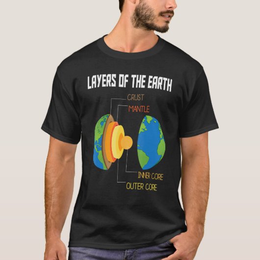 Lagen van de Aarde Geology Earth Science Teacher T-shirt (Voorkant)