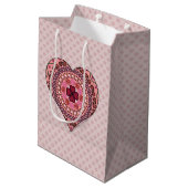 Lagen van de Heart Gift Bag Medium Cadeauzakje (Achterkant Gekanteld)