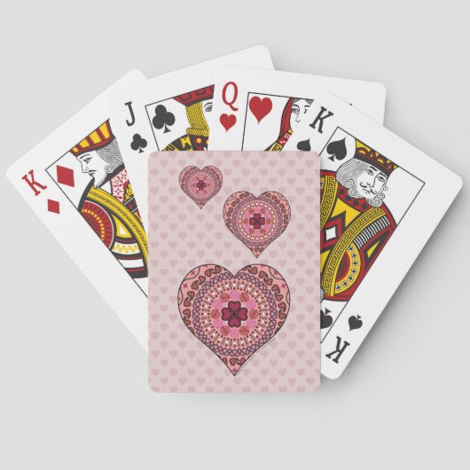 Lagen van de Klassieke speelkaarten van het hart (Achterkant)