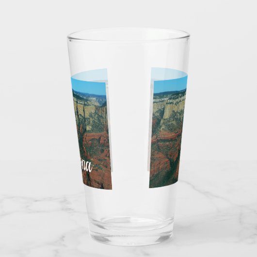 Lagen van de Rode Rocks in Sedona Arizona Glas (Links)