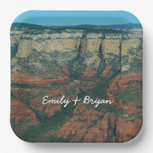 Lagen van de Rode Rocks in Sedona Arizona Papieren Bordje