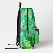 Lagen van Groene Kristallen Bedrukte Rugzak (Links)