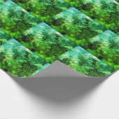 Lagen van Groene Kristallen Cadeaupapier (Hoek)
