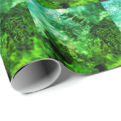 Lagen van Groene Kristallen Cadeaupapier (Rol Hoek)