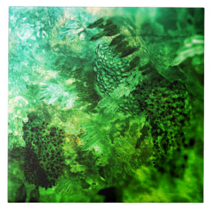 Lagen van Groene Kristallen Tegeltje