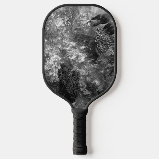 Lagen van kristallen grijs pickleball paddle (Voorkant)