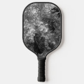 Lagen van kristallen grijs pickleball paddle (Achterkant)