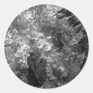 Lagen van kristallen grijs ronde sticker