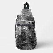 Lagen van kristallen grijs sling bag (Voorkant)