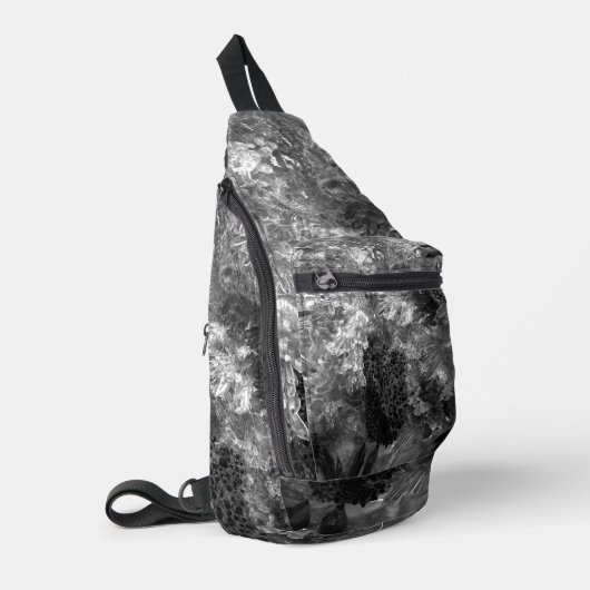 Lagen van kristallen grijs sling bag (Linkerhoek)