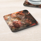 Lagen van kristallen met rustieke tint bier onderzetter (Linkerzijde)