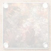 Lagen van kristallen met rustieke tint glazen onderzetter (Achterkant)