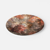 Lagen van kristallen met rustieke tint papieren bordje (Gekanteld)