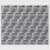 Lagen van rekenmachines cadeaupapier (Vlak)