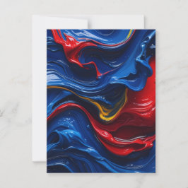 Lagen verf op elkaar briefkaart