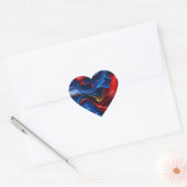 Lagen verf op elkaar hart sticker (Envelop)
