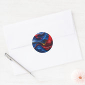 Lagen verf op elkaar ronde sticker (Envelop)