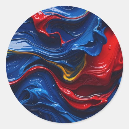 Lagen verf op elkaar ronde sticker (Voorkant)