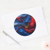 Lagen verf op elkaar ronde sticker (Envelop)