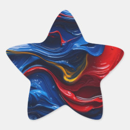 Lagen verf op elkaar ster sticker