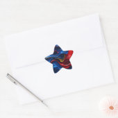 Lagen verf op elkaar ster sticker (Envelop)