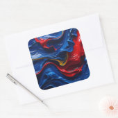 Lagen verf op elkaar vierkante sticker (Envelop)