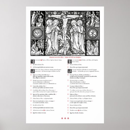 Lagen voor massaal Poster (Latijn en Spaans) (Voorkant)