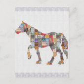 LAGEprijs GrandSIZE Kaart HORSE Collage Art NVN482 (Voorkant)