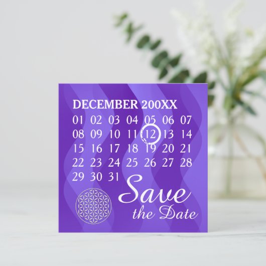 Lager - aangepaste kalender - sla de datum op save the date (Staand voorkant)