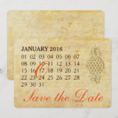 Lager - aangepaste kalender - sla de datum op save the date (Voorkant / Achterkant)