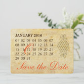 Lager - aangepaste kalender - sla de datum op save the date (Staand voorkant)