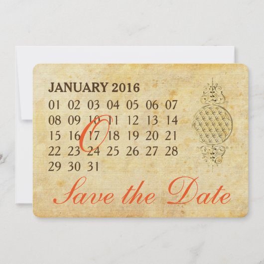 Lager - aangepaste kalender - sla de datum op save the date (Voorkant)