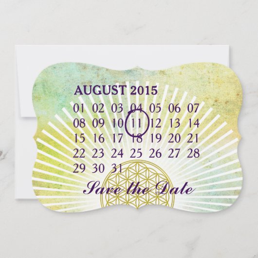 Lager - aangepaste maandelijkse kalender save the date (Voorkant)