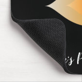 Lager art op zwart muismat (Hoek)