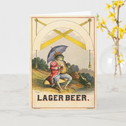 Lager Beer  Adverteren Kaart (Gele Bloem)