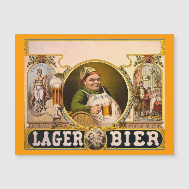 Lager Bier de gezonde Drink! Vintage Ad (Voorkant)