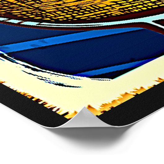 Lager Bier Glas Blauw Poster (Hoek)