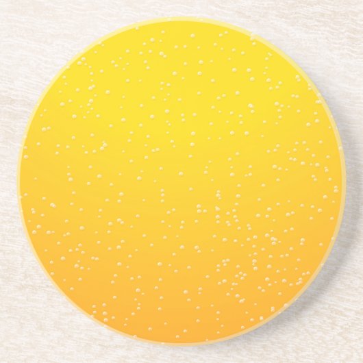 Lager bier met kleine belletjes achtergrondkunst zandsteen onderzetter (Voorkant)