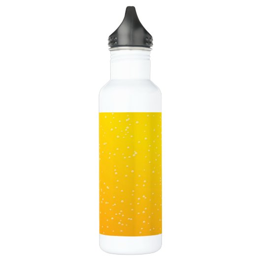 Lager bier met kleine belletjes waterfles  (Links)