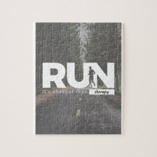 Lager dan een behandeling met een loopbaan legpuzzel