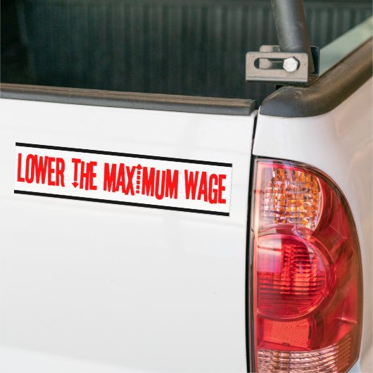 Lager de Bumpersticker van het Maximumloon (Op Truck)