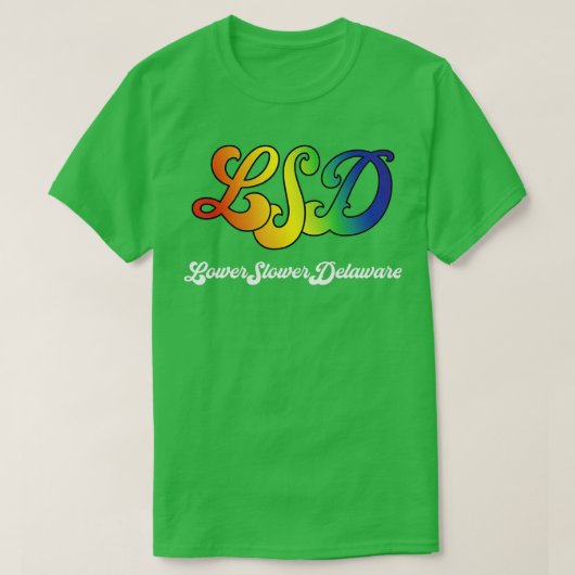 Lager, Delaware Multicolor 1960-ontwerp T-shirt (Design voorkant)