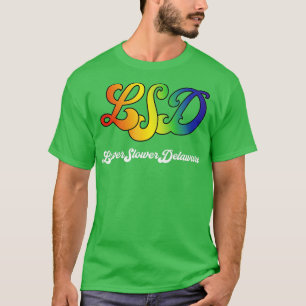 Lager, Delaware Multicolor 1960-ontwerp T-shirt